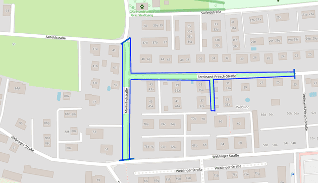 Wohnstraße Martinhofstraße/Ferdinand-Prirsch-Straße